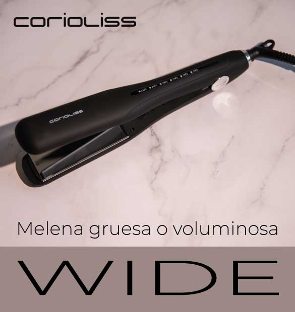 Plancha de pelo profesional Corioliis Wide para cabellos abundantes, gruesos y voluminosos